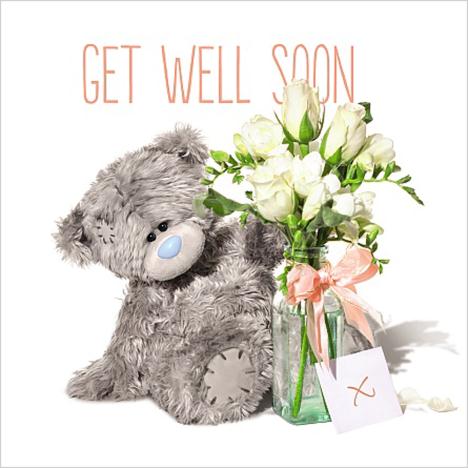 3D Holographic Get Well Soon Me to You Bear Card £2.99